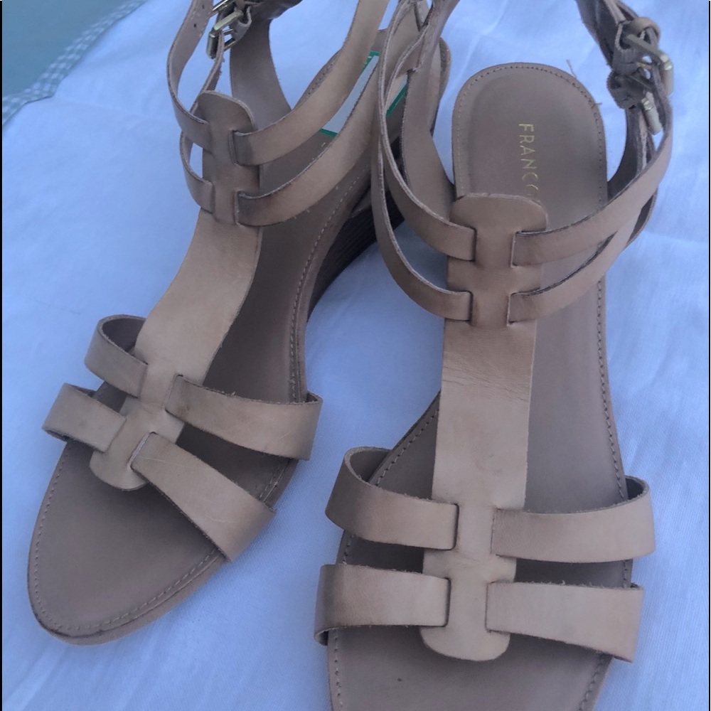 Franco Sarto soft tan leather sandals - Sz 10M